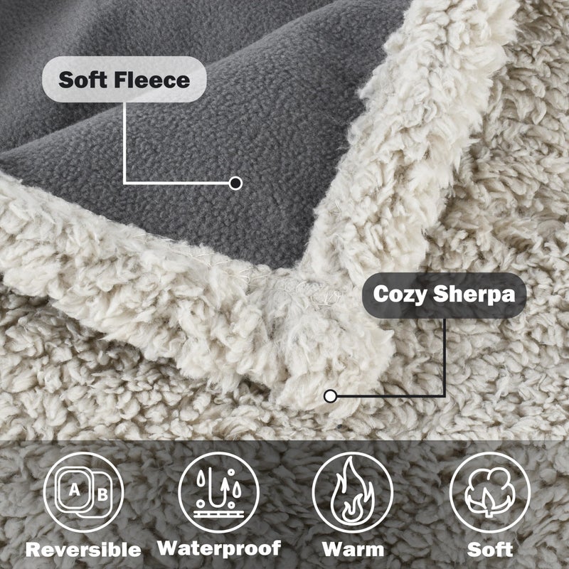 Kritter Planet Waterproof Bed Blanket for Couples, Washable Stain Proof Pad Bed Cover, Reversible Leakproof Protector, Liquid Pee Proof Blanket for Couch Sofa, 80x90 inch, King Size - Image 4